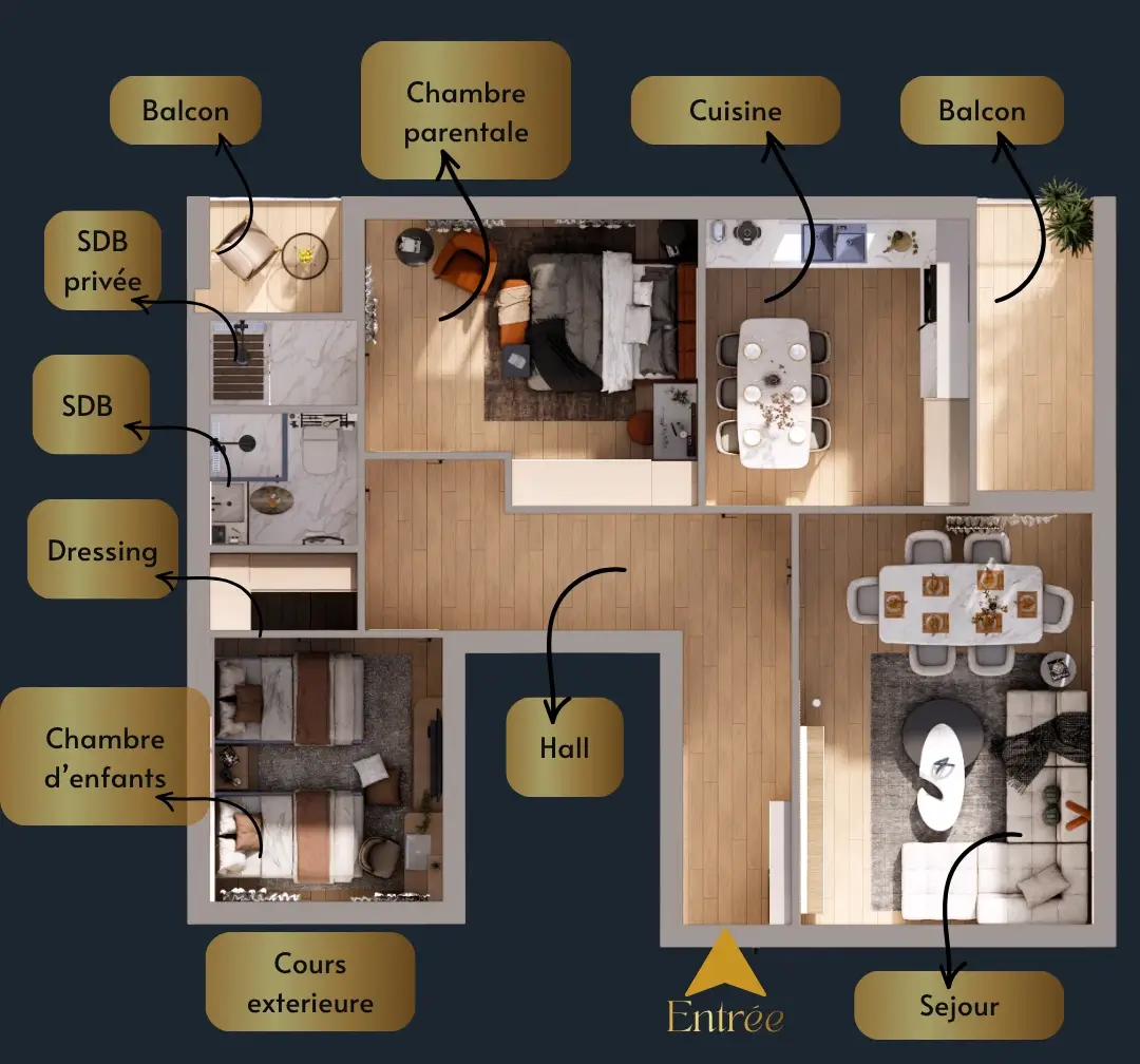 Plan Appartement F3